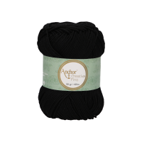 Novelo de Linha Creativa Fino nº 4, cor 1332 preto Novelo de Linha Creativa Fino nº 4, cor 1332 preto